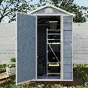 TechTen - Modern & Durable Weather-Proof Storage Shed 1.2m x 1.8m (4ft x 6ft)