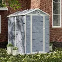 TechTen - Modern & Durable Weather-Proof Storage Shed 1.2m x 1.8m (4ft x 6ft)