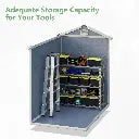 TechTen - Modern & Durable Weather-Proof Storage Shed 1.2m x 1.8m (4ft x 6ft)
