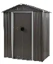 TechTen - Outdoor Metal Storage Shed with Double Doors - 1.8m x 0.95m (6ft x 4ft)