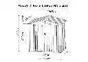 TechTen - Outdoor Metal Storage Shed with Double Doors - 1.8m x 0.95m (6ft x 4ft)