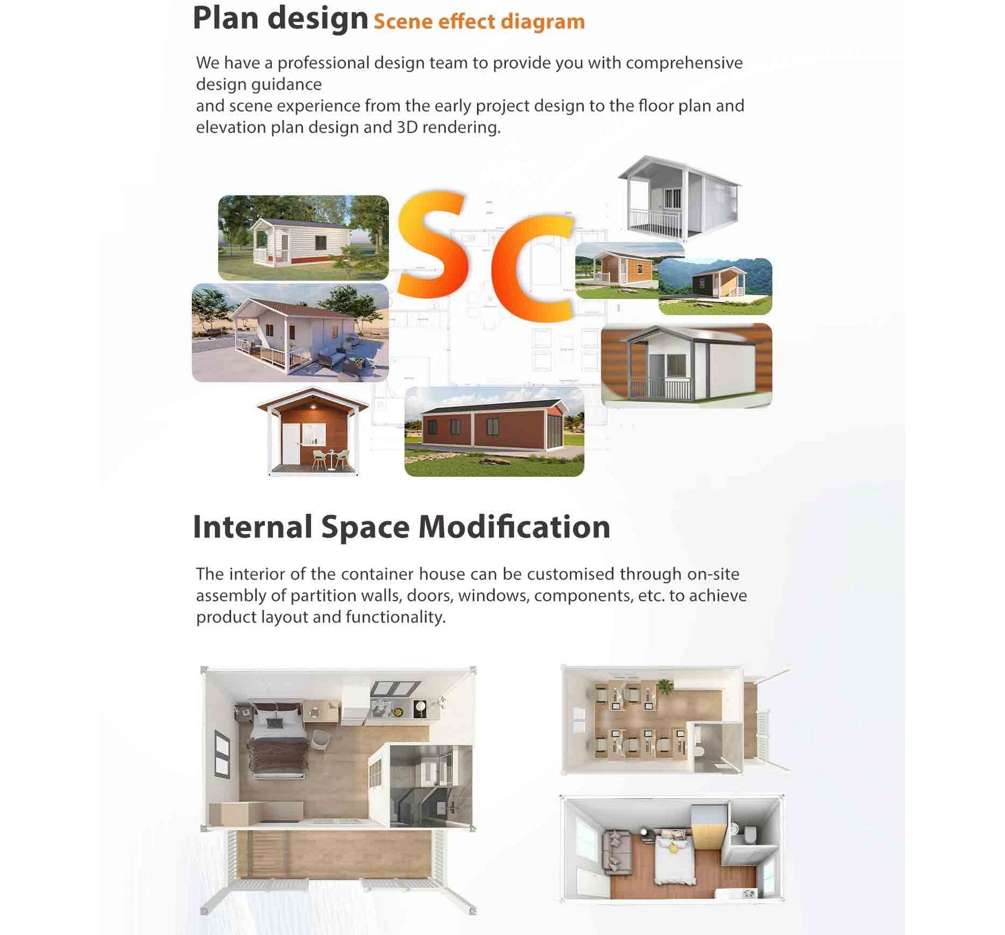 Modern Modular Container House with Detachable Gable Roof