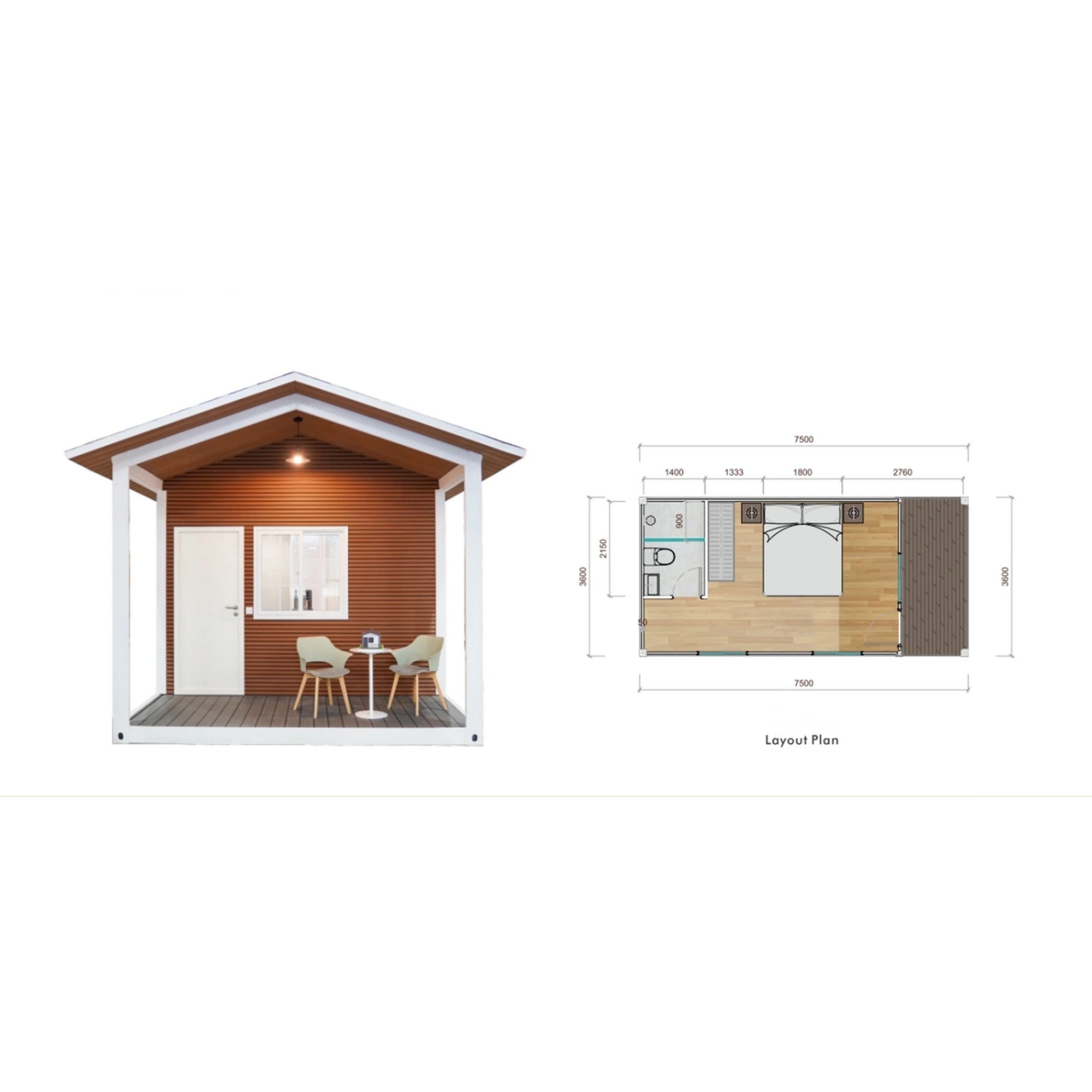 Modern Modular Container House with Detachable Gable Roof