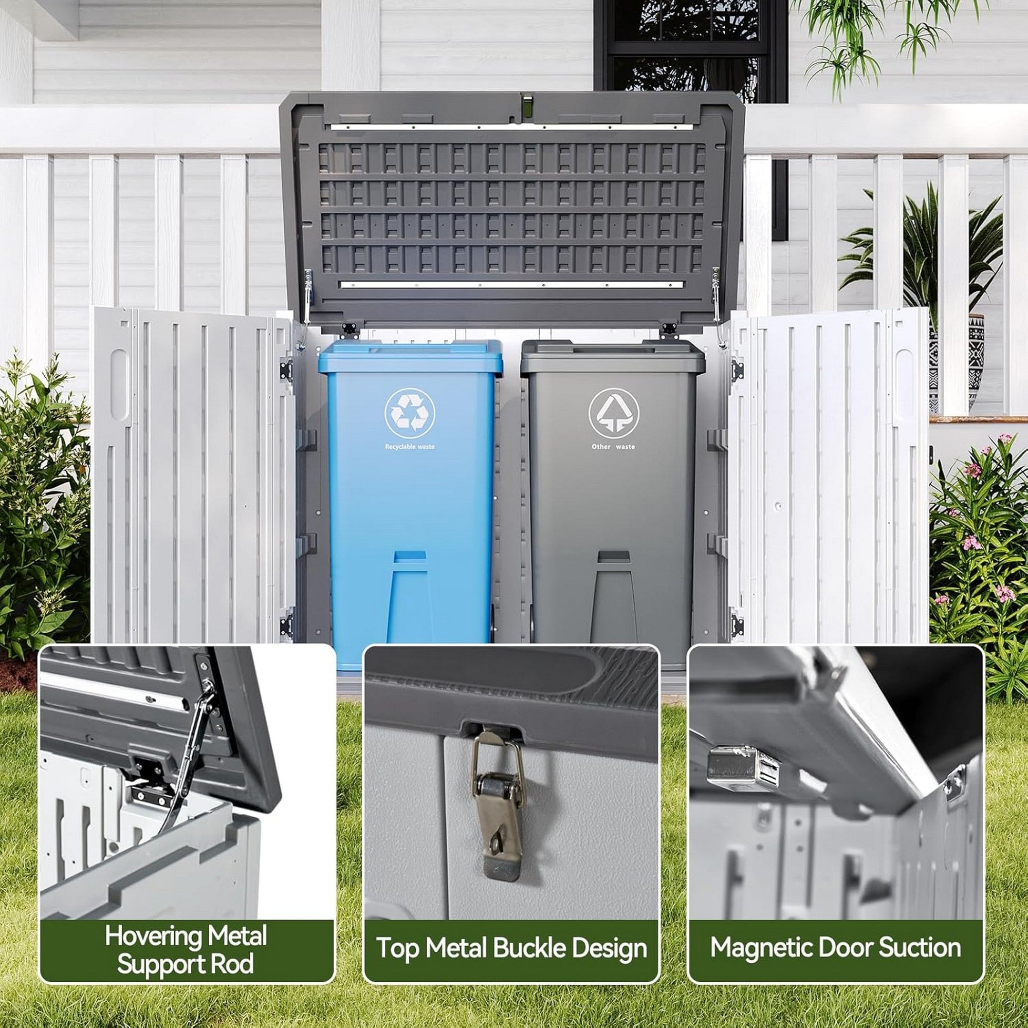Outdoor Resin Storage Cabinet with 2 Shelves | 1m x 1.3m | Savvy Sheds