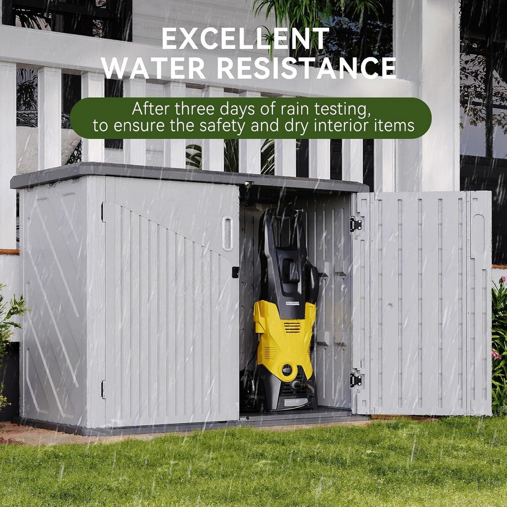 Outdoor Resin Storage Cabinet with 2 Shelves | 1m x 1.3m | Savvy Sheds