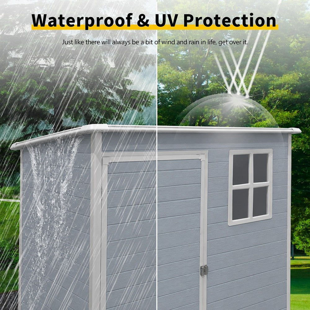 Modern & Durable Weather-Proof Storage Shed 0.9m x 1.5m (3ft x 5ft)