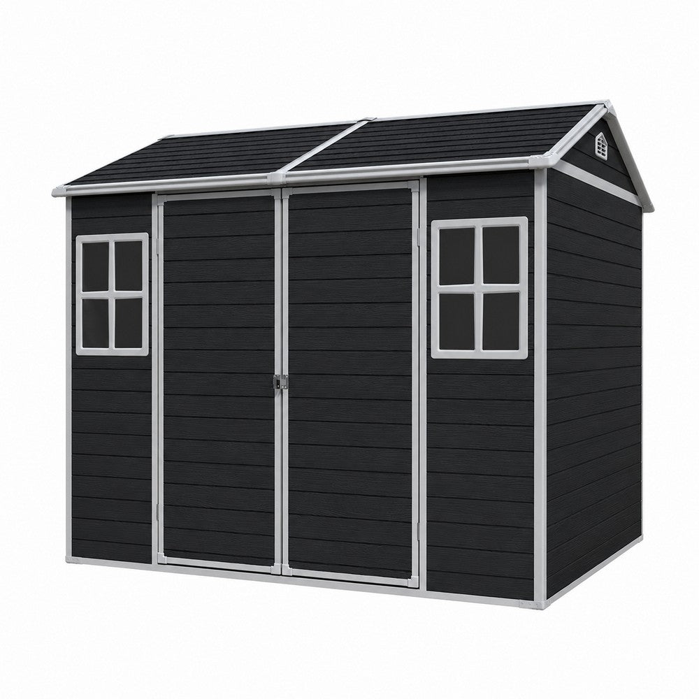 Modern & Durable Weather-Proof Storage Shed with Motion Sensing Lights | 1,8m x 2,4m (6ft x 8ft)