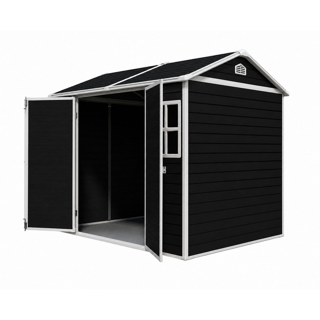 Modern & Durable Weather-Proof Storage Shed with Motion Sensing Lights | 1,8m x 2,4m (6ft x 8ft)
