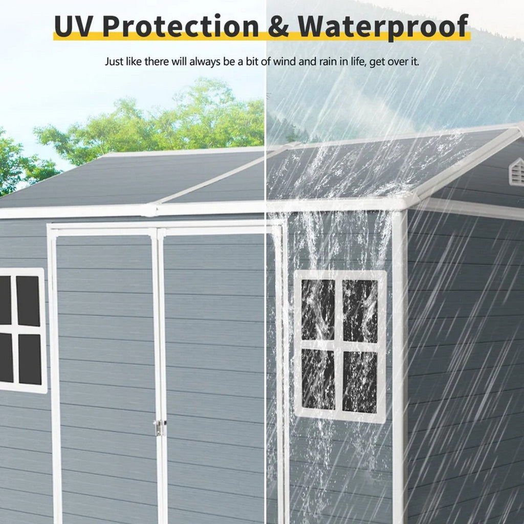 Modern & Durable Weather-Proof Storage Shed 1,8m x 2,4m (6ft x 8ft)