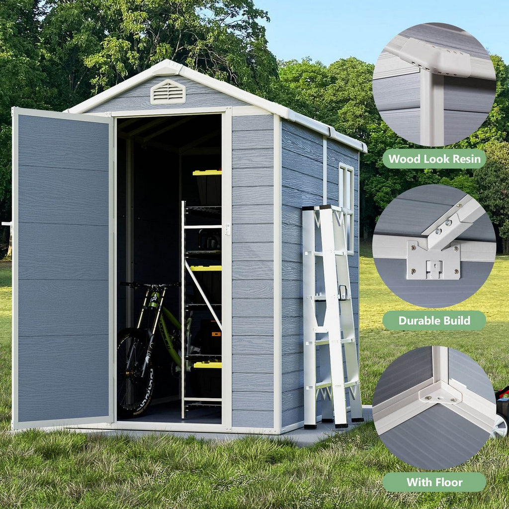 Modern & Durable Resin Weather Proof Storage Shed | 1.2m x 1.8m | Savvy Sheds