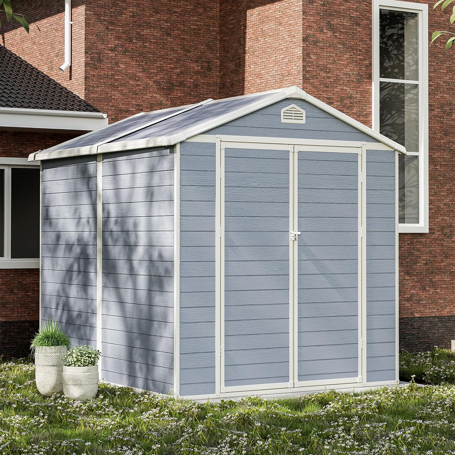 Modern & Durable Resin Weather Proof Storage Shed | 1.8m x 2.4m | Savvy Sheds