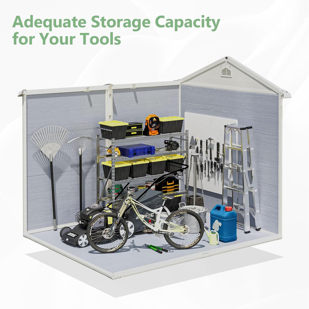 Modern & Durable Resin Weather Proof Storage Shed | 1.8m x 2.4m | Savvy Sheds