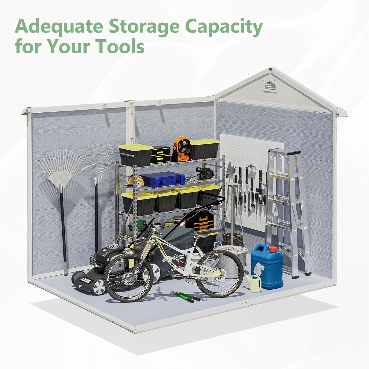Modern & Durable Resin Weather Proof Storage Shed | 1.8m x 2.4m | Savvy Sheds