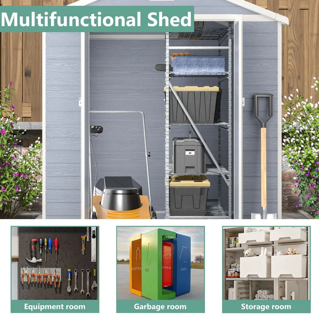 Modern & Durable Resin Weather Proof Storage Shed | 1.8m x 2.4m | Savvy Sheds