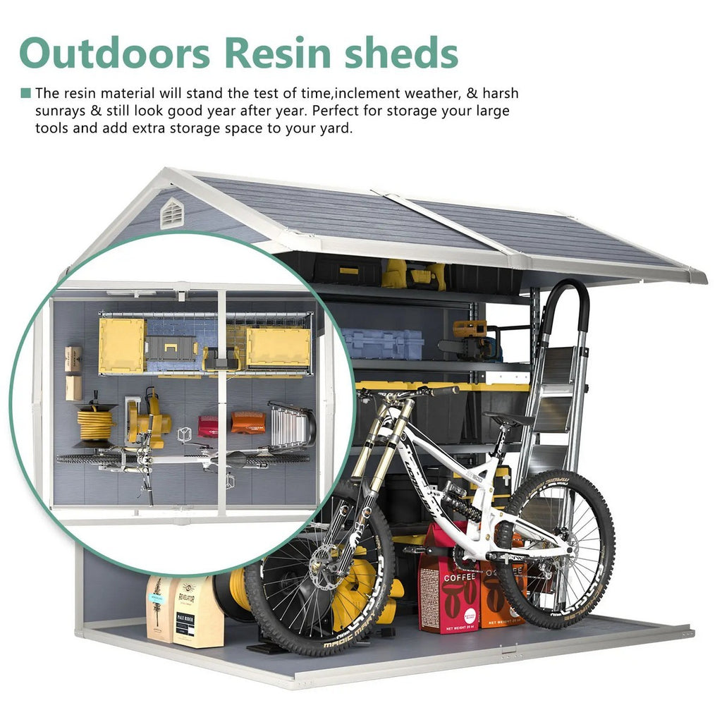 Modern & Durable Resin Weather Proof Storage Shed | 1.8m x 2.4m | Savvy Sheds