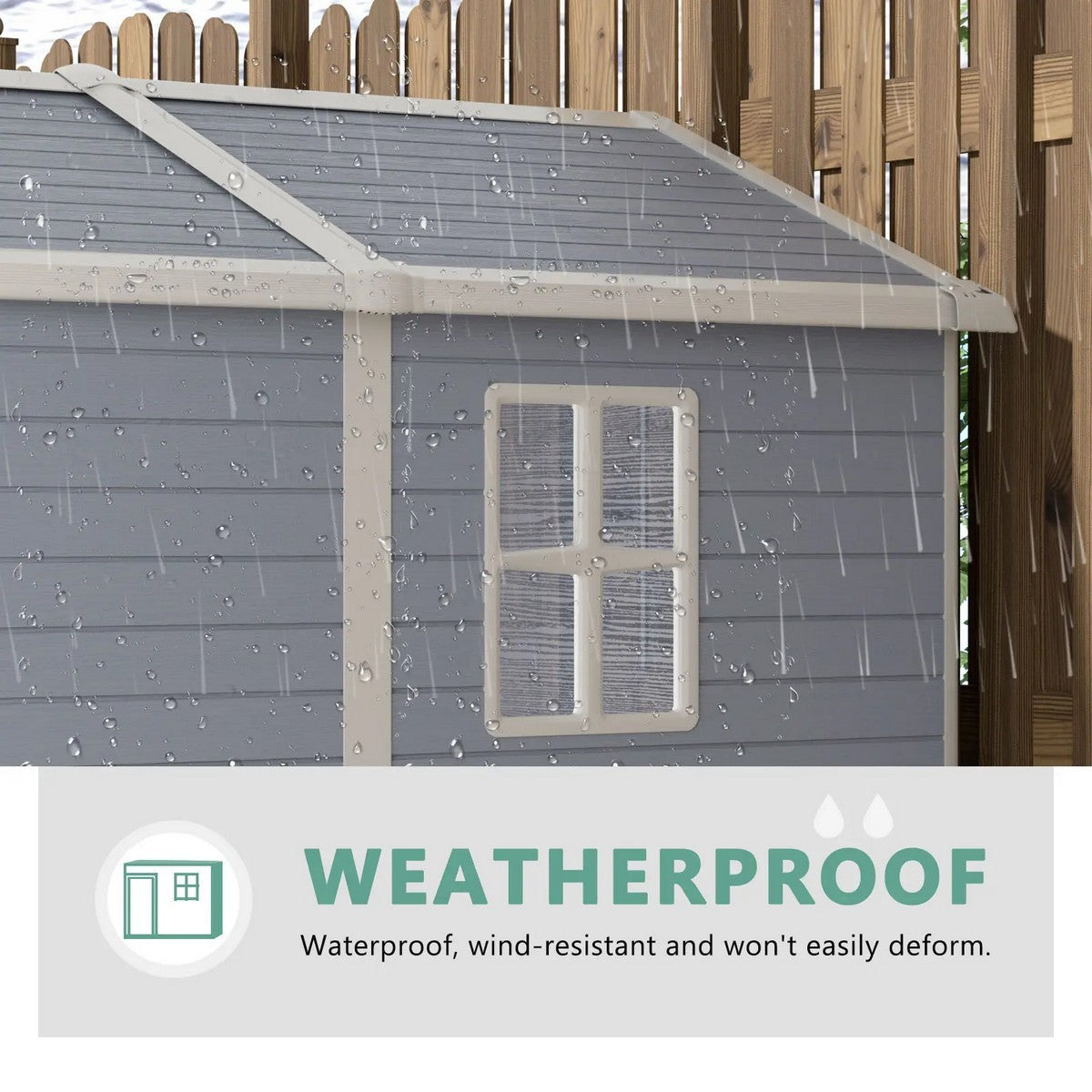 Modern & Durable Resin Weather Proof Storage Shed | 1.8m x 2.4m | Savvy Sheds