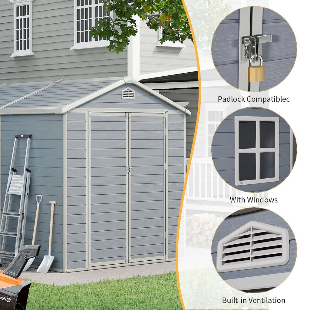 Modern & Durable Resin Weather Proof Storage Shed | 1.8m x 2.4m | Savvy Sheds