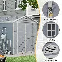 TechTen - Modern & Durable Weather-Proof Storage Shed 1.8m x 2.4m (6ft x 8ft)