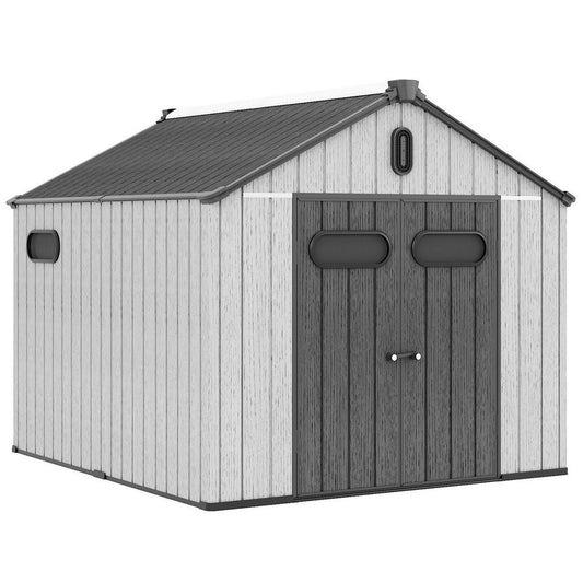 TechTen - Modern & Durable Weather Proof Storage Shed 2.4 x 3m (8ft x 10ft)