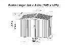 TechTen - Outdoor Metal Storage Shed with Double Doors - 3.0m x 3.6m (10ft x 12ft)
