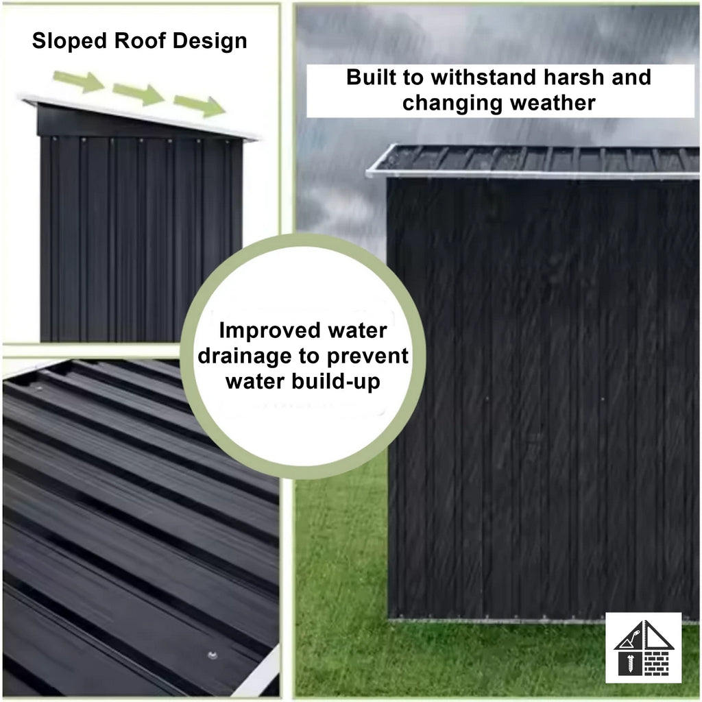 Outdoor Metal Storage Shed with Slope Roof | 1,5m x 0,9m | Savvy Sheds