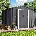 TechTen - Outdoor Metal Storage Shed with Double Doors - 3.0m x 3.6m (10ft x 12ft)