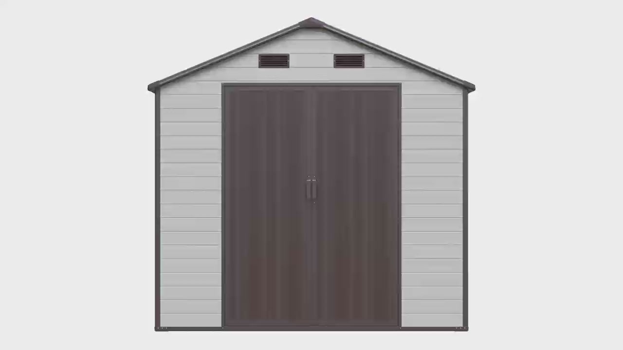 Modern & Durable Weather-Proof Storage Shed 2,4m x 2.4m (8ft x 8ft)